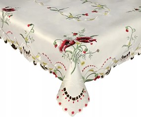 Abrosz Asztalra 150x220 Ecru Dekoratív Virágok