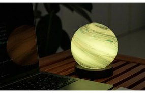 Sötét natúr színű LED asztali lámpa üveg búrával (magasság 13 cm) Polar Cloud – Gingko