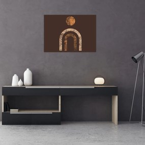 Üveg kép - Narancssárga ívek N⁰1 (70x50 cm)