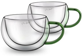 Lamart LT9112 2-részes cappuccino pohár készlet Vaso, 270 ml, zöld