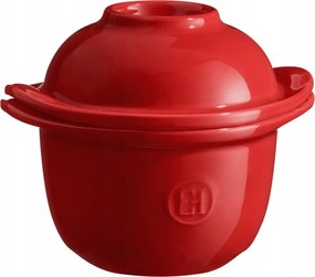 Emile Henry Kerámia Tojássütő és Tálaló Edény Piros