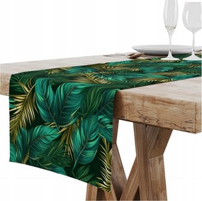 Futópad Abrosz Asztalra Matt Sima 40X180 CM Dekoratív Levelek Minta 354