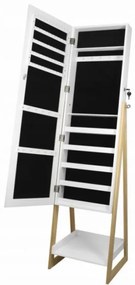 Brandy 01 Ékszerszekrény Tükörrel + Polcokkal 5773 Fehér N