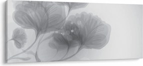 Szürke árnyalatú virágok képe (120x50 cm)