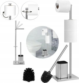 WC-papír tartó állvány és Wc kefe szett 66 CM