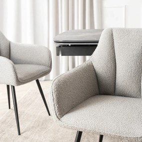 Szürke Bouclé Étkezőszék. NAWARA