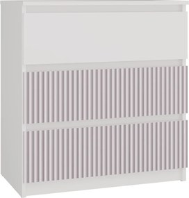 MIX M3 ARTEO komód, 70x75x40 cm, fehér-rózsaszín