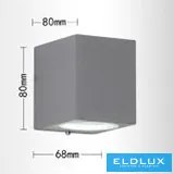 ELDLUX ES54-G Modern Kültéri Fali Lámpa IP44