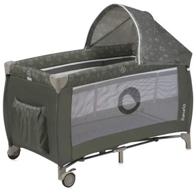 Lionelo - SVEN PLUS utazóágy, bézs/olíva