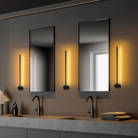 Fekete LED fali lámpa ø 7 cm Sword – Opviq lights