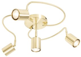 Modern mennyezeti spotlámpa sárgaréz állítható 4-lámpás - Java