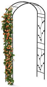 FloraBelle Arch rózsaszín boltív, dekoratív levélminták, időjárásálló, segédeszköz kúszónövényekhez