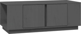 vidaXL szürke tömör fenyőfa dohányzóasztal 110x50x40 cm