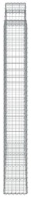 vidaXL 4 db íves horganyzott vas gabion kosár 200x30x220/240 cm