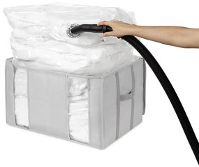 Vákuumos-megerősített textil ruhatároló doboz 56x42x33 cm Granit – Compactor