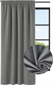 Welúr Függöny 210x230 széles welúr függöny ráncolóval, alagúttal, grafit színű