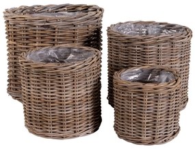 Vesszőfonott kaspó szett 4 db-os ø 40 cm Bogor – House Nordic