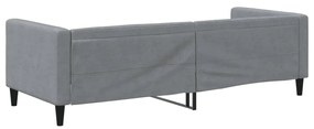 világosszürke szövet kanapéágy keret 80 x 200 cm
