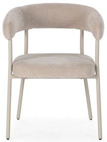 Bézs kárpitozott karfás étkezőfotel szett 2 db-os Yuri – MOME