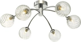 DAR LIGHTING IZZ0650-03 IZZY Mennyezeti Csillár Csiszolt Króm, Átlátszó G9 IP20