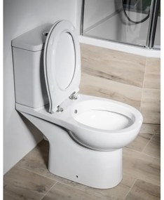 Sapho - kombinált WC kézi bidézuhannyal, hátsó kifolyással, kerámia/fehér