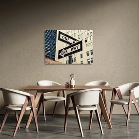 Kép - New York ONE WAY (üvegen) (70x50 cm)