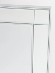Szögletes fali tükör elegáns kristály jellegű üveg keretben 90x60x3cm