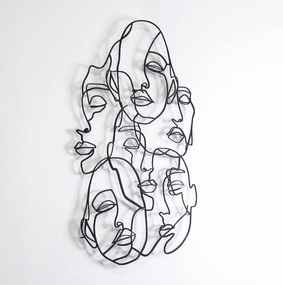 Faces fém fali dekoráció, 44×60 cm
