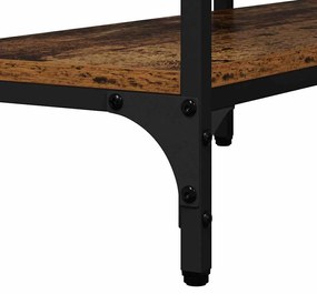 Konzolasztal polcokkal Régi fa 160 x 29 x 80 cm Faanyag