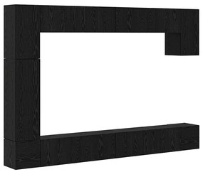 TV szekrény garnitúra 9 pcs Musta tammi 100 x 30 x 30.5 cm