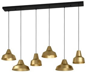 Eglo 390017 - Csillár zsinóron SAVARNA 6xE27/40W/230V arany