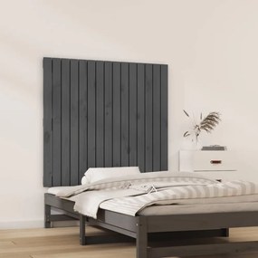 szürke tömör fenyőfa fali fejtámla 95,5 x 3 x 90 cm