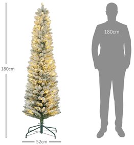 Műfenyő 180 cm, 150 LED-fénnyel és 329 ágvéggel, beltéri