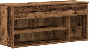 vidaXL antik fa színű szerelt fa cipőtároló pad 102x30,5x45 cm