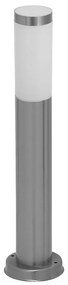 RABALUX-8263 Inox torch szatin króm kültéri állólámpa 1XE27 25W IP44 UV álló műanyag búrával ↕450mm