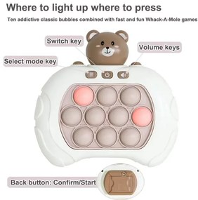 Elektronikus szenzoros játék gyerekeknek - Quick Push - Medve