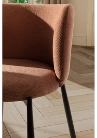 Barackszínű kárpitozott étkezőfotel szett 2 db-os Ginny – MOME