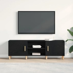 TV Állvány - Fekete Tölgy, 150x30x50 cm, Mérnöki Fából készült