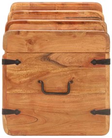 tömör akácfa tárolóláda 90 x 40 x 40 cm