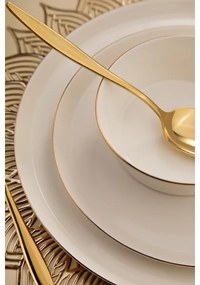 26 darabos porcelán étkészlet, fehér/arany