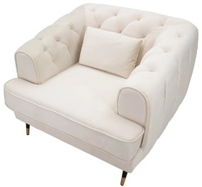 Krémszínű fotel Praga – Mauro Ferretti