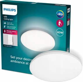 Plafon Led Mennyezeti Lámpa 40W 2700-6500K Fényerőszabályozható 47cm Távirányító Philips