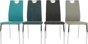 Étkezőszék, bézs melír/króm, OLIVA NEW