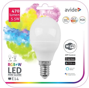 Avide Smart LED Mini Globe 5.5W RGB+W WIFI APP Control