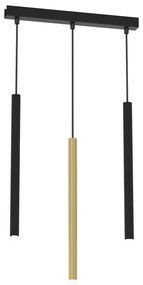 Csillár zsinóron MONZA 3xG9/8W/230V fekete/arany