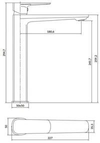Cersanit S951-392 LARGA mosdócsap 29,5 cm, fényes króm