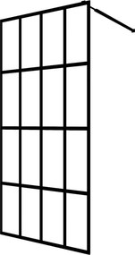 vidaXL homályosított edzett üveg zuhanyfal 100 x 195 cm