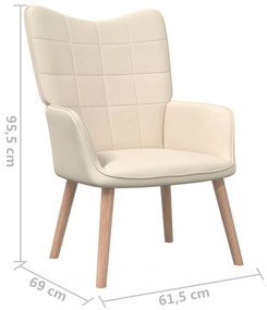 krémszínű szövet pihenőfotel