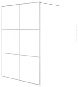 Ezüstszínű átlátszó ESG üveg zuhanyfal 140x195 cm