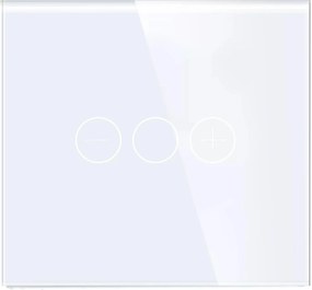 Üvegpanel Szimpla Keretes Fényerőszabályzó Fehér 1S DC Smart Home Modulokhoz